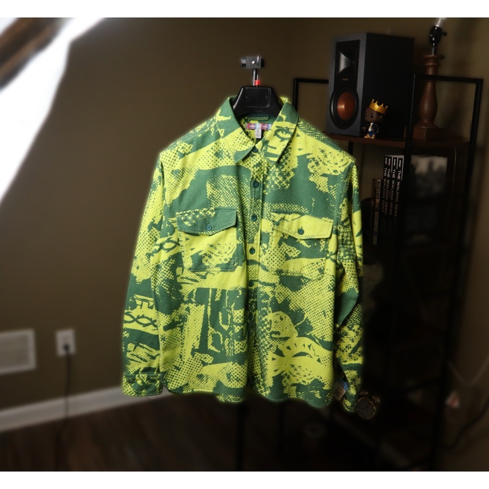 Urban Outfitters Shirt Jacket Shacket Green Medium - Picture 4 of 6